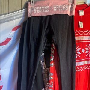 VS PINK FOLD OVER YOGA LEGGINGS